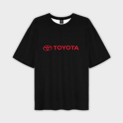 Футболка оверсайз мужская Toyota red logo auto, цвет: 3D-принт