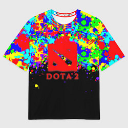 Футболка оверсайз мужская Dota абстрактные краски, цвет: 3D-принт