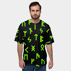 Футболка оверсайз мужская Славянская символика кислота, цвет: 3D-принт — фото 2