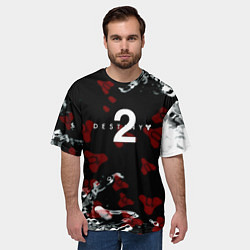 Футболка оверсайз мужская Destiny 2 logo game, цвет: 3D-принт — фото 2