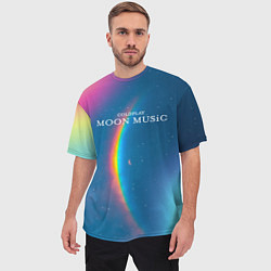 Футболка оверсайз мужская Moon music Coldplay, цвет: 3D-принт — фото 2