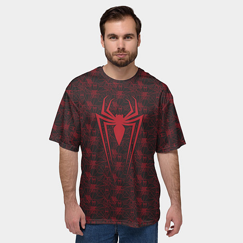 Мужская футболка оверсайз Spider-Man logo / 3D-принт – фото 3