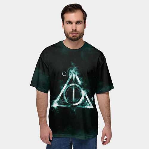 Мужская футболка оверсайз Дары смерти / 3D-принт – фото 3