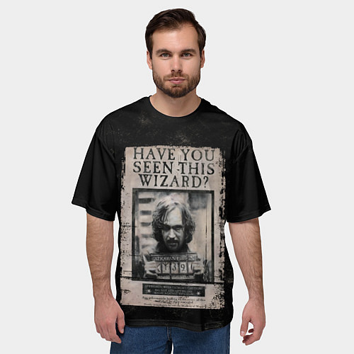 Мужская футболка оверсайз Сириус Блэк / 3D-принт – фото 3
