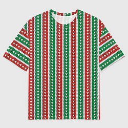 Мужская футболка оверсайз Knitted pattern