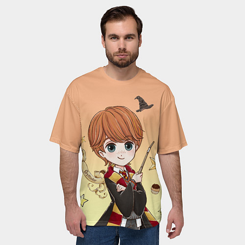 Мужская футболка оверсайз Рон Уизли / 3D-принт – фото 3