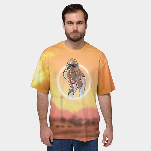 Мужская футболка оверсайз Girl - San Andreas / 3D-принт – фото 3