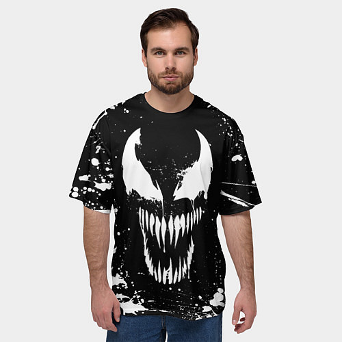 Мужская футболка оверсайз Venom logo / 3D-принт – фото 3