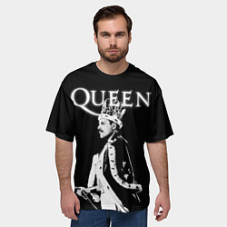 Футболка оверсайз мужская Queen Freddie Mercury король, цвет: 3D-принт — фото 2
