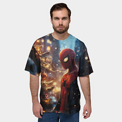 Футболка оверсайз мужская Spider-man new year, цвет: 3D-принт — фото 2