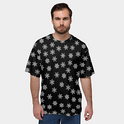 Футболка оверсайз мужская Снежная ночь, цвет: 3D-принт — фото 2