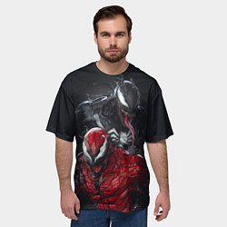 Футболка оверсайз мужская Venom and Carnage, цвет: 3D-принт — фото 2