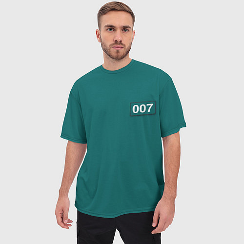 Мужская футболка оверсайз Игрок 007 - Игра в кальмара / 3D-принт – фото 3