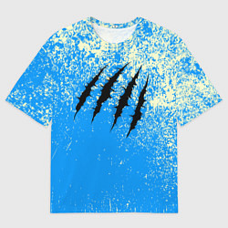 Футболка оверсайз мужская Гранж - порезы монстра, цвет: 3D-принт