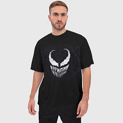 Футболка оверсайз мужская Venom face - logo, цвет: 3D-принт — фото 2