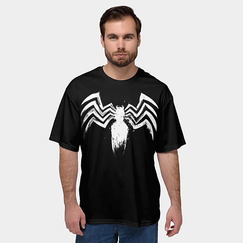 Мужская футболка оверсайз Venom - logo / 3D-принт – фото 3