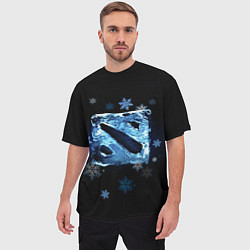 Футболка оверсайз мужская Dota 2 - ice, цвет: 3D-принт — фото 2