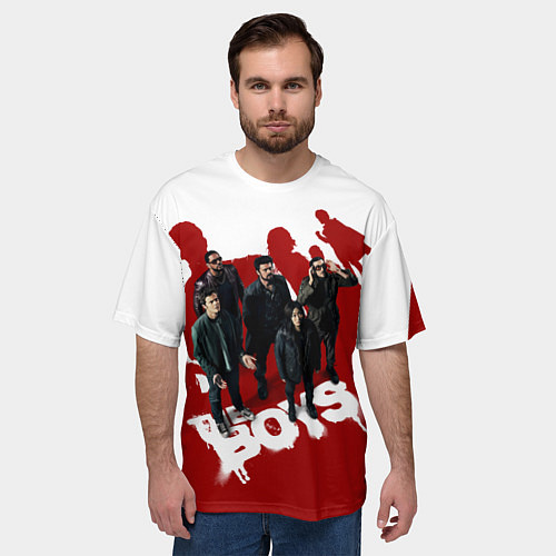 Мужская футболка оверсайз Пацаны в тени семерки The boys / 3D-принт – фото 3