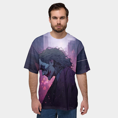 Мужская футболка оверсайз Joker - art / 3D-принт – фото 3