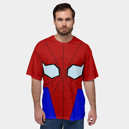 Мужская футболка оверсайз Spider-Man - eyes / 3D-принт – фото 3