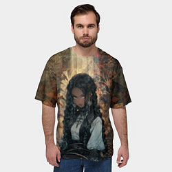 Футболка оверсайз мужская Темнокожая красавица, цвет: 3D-принт — фото 2