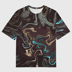 Футболка оверсайз мужская Волна безумия, цвет: 3D-принт