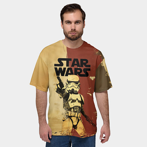 Мужская футболка оверсайз Звездные войны - клон / 3D-принт – фото 3