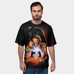 Футболка оверсайз мужская Звездные войны - Месть ситхов, цвет: 3D-принт — фото 2