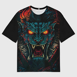 Мужская футболка оверсайз Демон химера