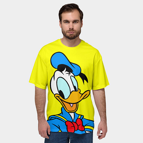 Мужская футболка оверсайз Дональд Дак / 3D-принт – фото 3