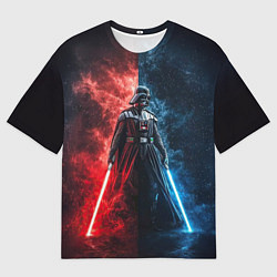 Футболка оверсайз мужская Дарт Вейдер - две стороны силы, цвет: 3D-принт