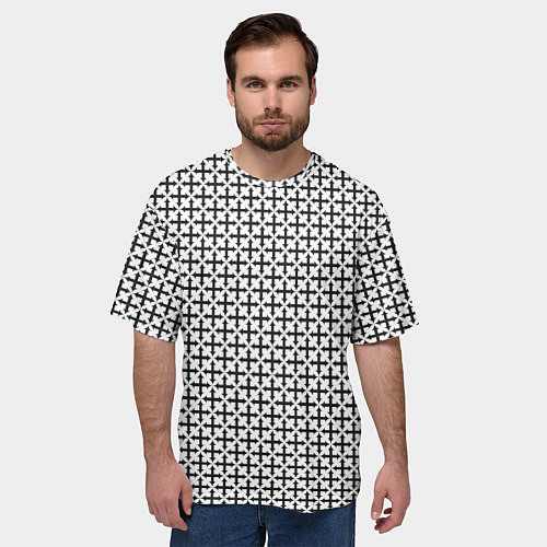 Мужская футболка оверсайз Перекрёсток / 3D-принт – фото 3