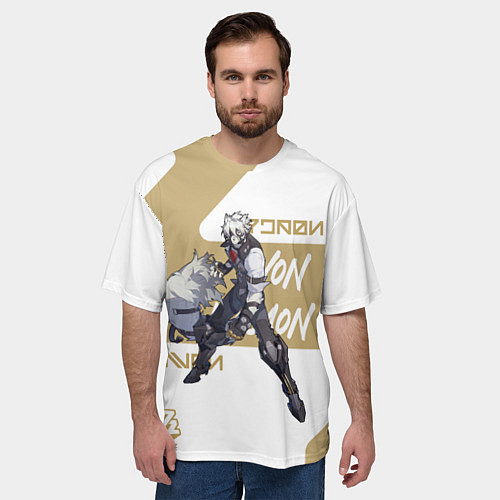 Мужская футболка оверсайз Ликаон - ZZZ / 3D-принт – фото 3