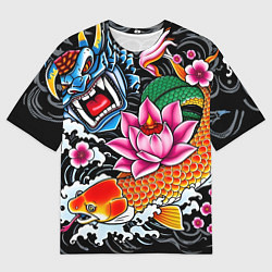 Футболка оверсайз мужская Иредзуми татуировка, цвет: 3D-принт