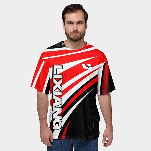 Мужская футболка оверсайз Lixiang- red sport uniform / 3D-принт – фото 3