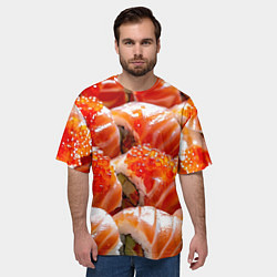 Футболка оверсайз мужская Ролл Филадельфия, цвет: 3D-принт — фото 2