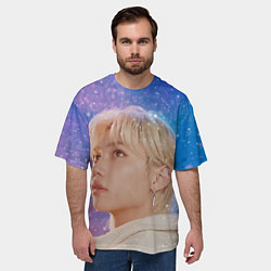 Футболка оверсайз мужская Winter falls Felix Stray Kids, цвет: 3D-принт — фото 2