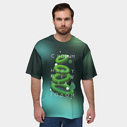 Футболка оверсайз мужская Абстрактная ёлка, цвет: 3D-принт — фото 2