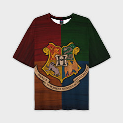 Мужская футболка оверсайз Hogwarts emblem