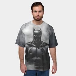 Футболка оверсайз мужская Бэтмен в дыму, цвет: 3D-принт — фото 2