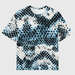 Мужская футболка оверсайз Из кожи змеи