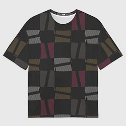 Мужская футболка оверсайз Геометрические фигуры из полос