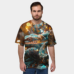 Футболка оверсайз мужская Праздничный змей, цвет: 3D-принт — фото 2
