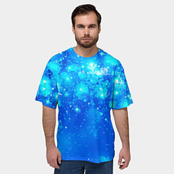 Футболка оверсайз мужская Морозное свечение, цвет: 3D-принт — фото 2