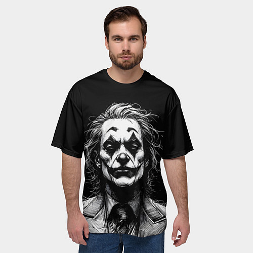 Мужская футболка оверсайз Joker - clown / 3D-принт – фото 3
