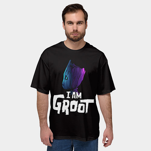 Мужская футболка оверсайз Я есть Грут / 3D-принт – фото 3