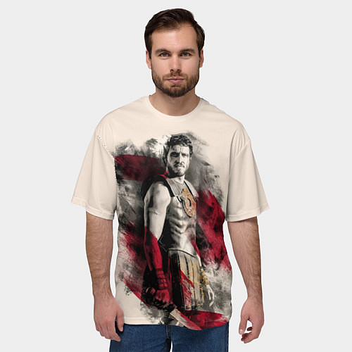 Мужская футболка оверсайз Гладиатор 2 / 3D-принт – фото 3