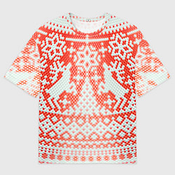 Футболка оверсайз мужская Новогодняя шкура змеи, цвет: 3D-принт