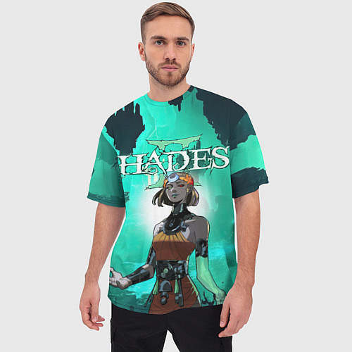 Мужская футболка оверсайз Мелиноя в подземелье - Hades 2 / 3D-принт – фото 3
