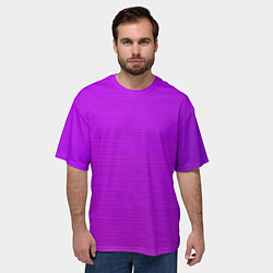Футболка оверсайз мужская Градиент сиреневый металл, цвет: 3D-принт — фото 2